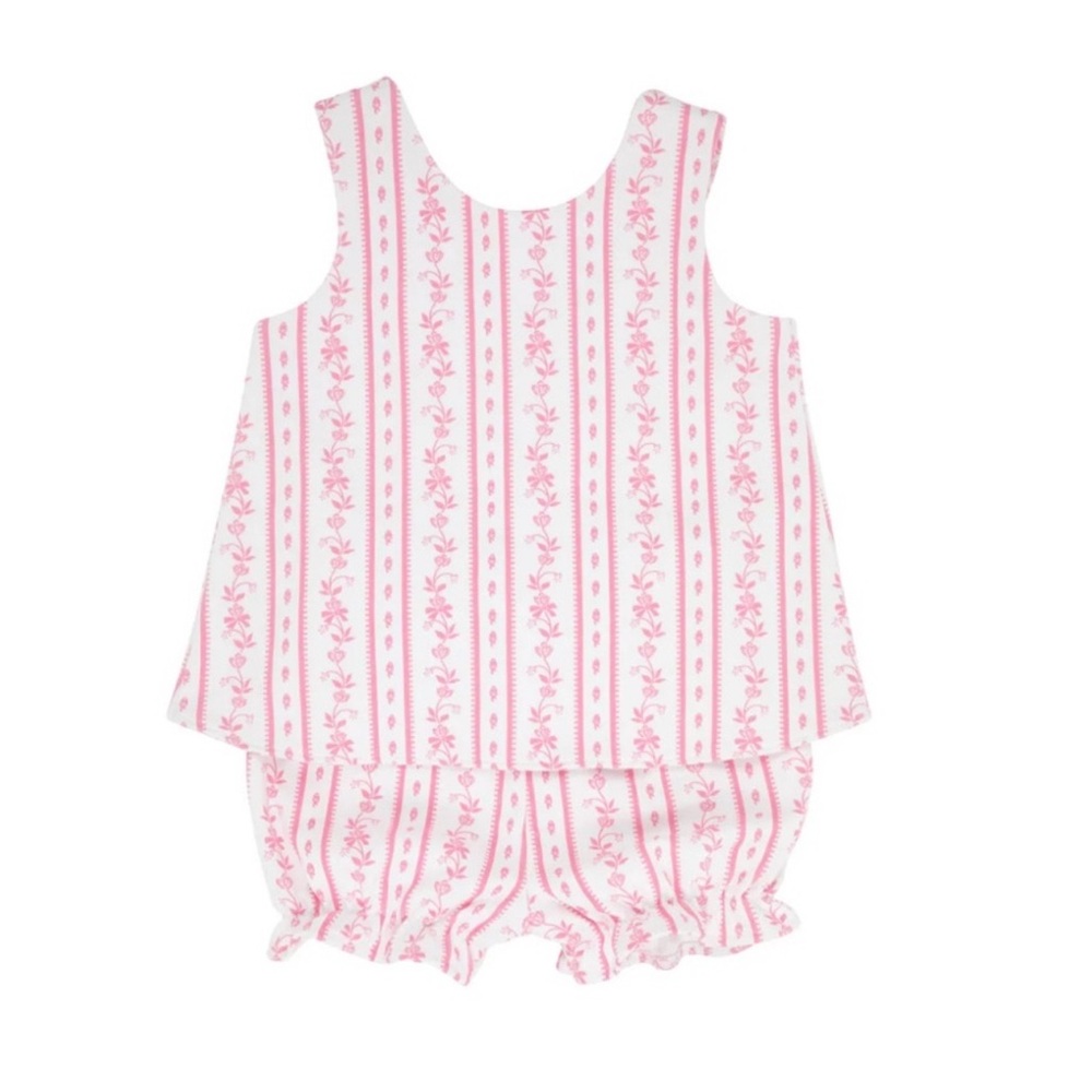 TBBC The Bettye Bloomer Set in pink/white size 4T